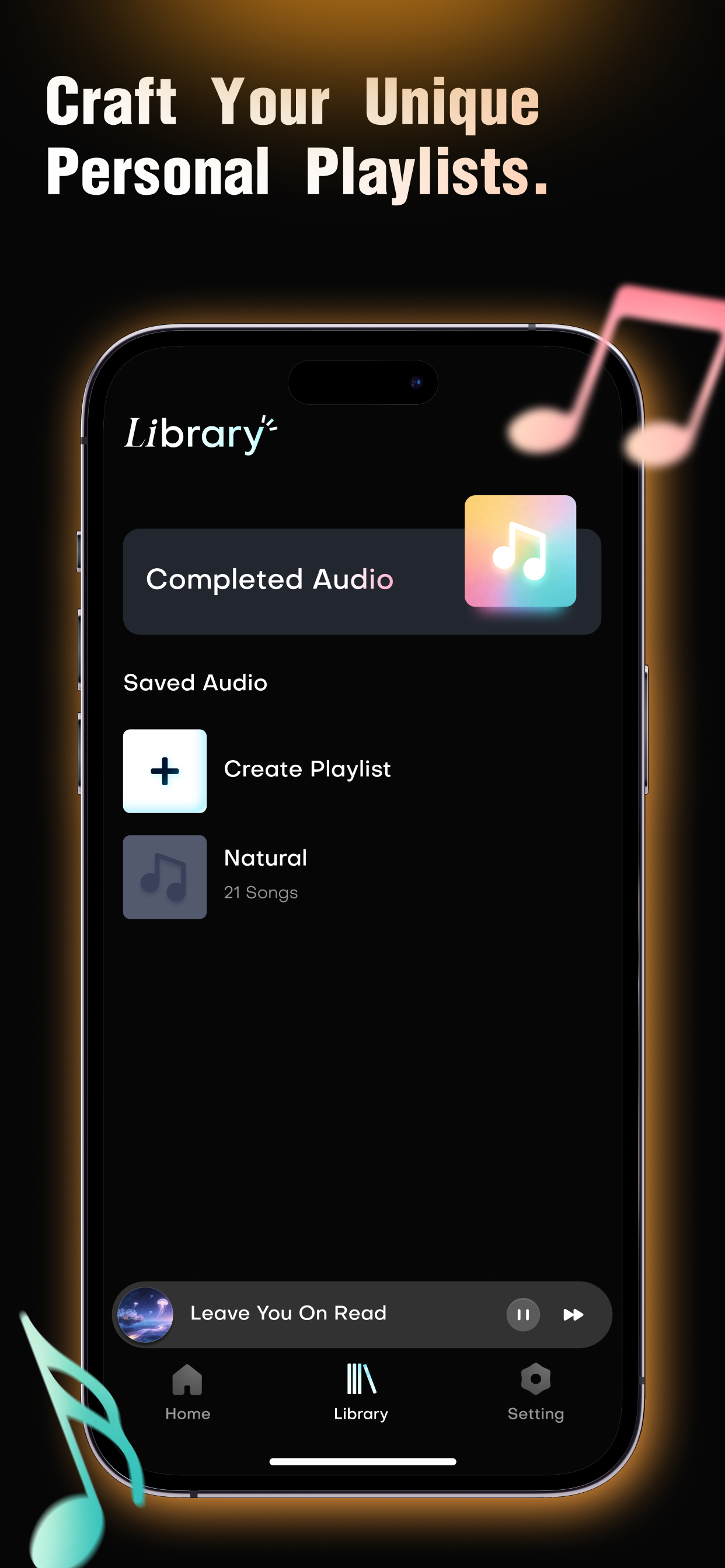 Audio Joiner library and playlist screen